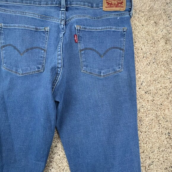 Levis 312 Shaping Slim Stretch Denim Jeans Women Size 30 Light Wash Pants - Picture 10 of 11